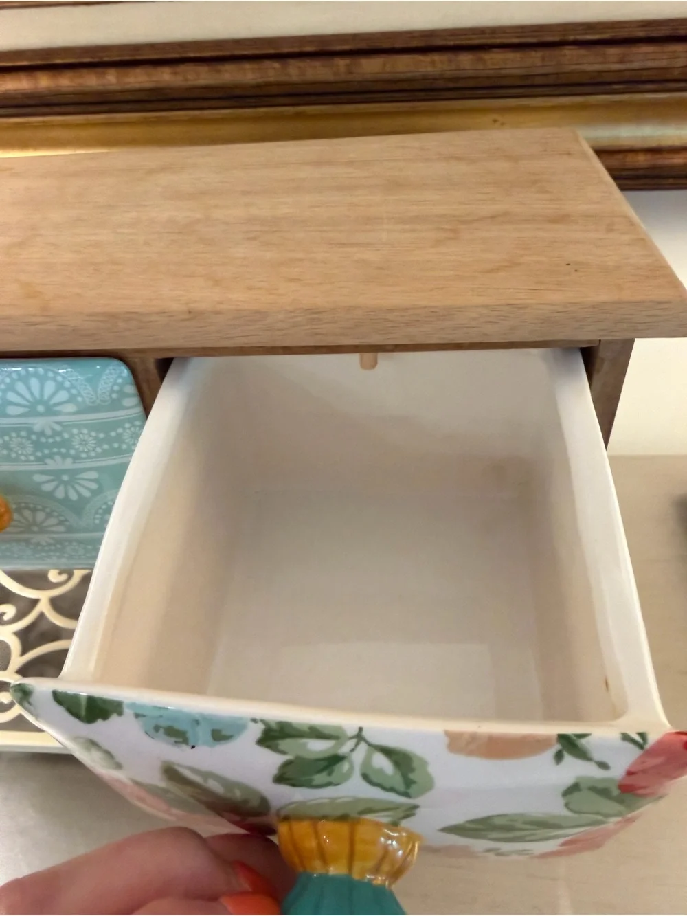 The Pioneer Woman Flea Market 3-Drawer Stand Coffee Tea Storage Mug Rack